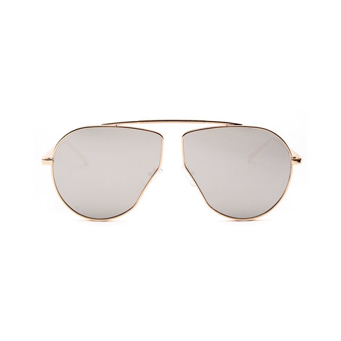 A1166 Polygonal Big Frame Sunglasses, Metal Frame Sunglasses For Women - ROUTINE FASHION